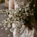 bridal bouquet with long twigs
